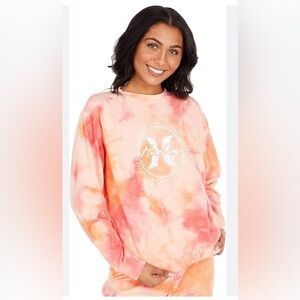 🆕Hurley Tie Dye Girlfriend Fleece Crewneck Sweatshirt Size XL. NWT